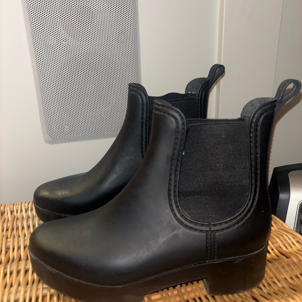 Jeffrey Campbell Black Heeled RainBoots